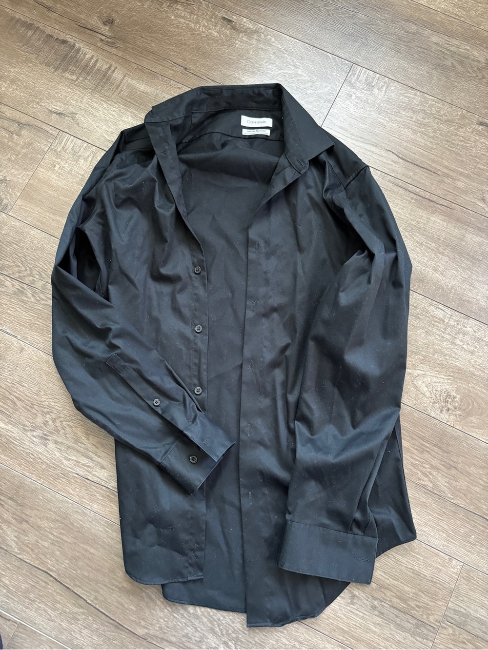Calvin Klein Black Men's Button-Up Dress Shirt